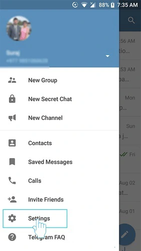 دیلیت اکانت کردن تلگرام